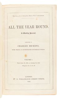 DICKENS, Charles (1812-1870), editor. All the Year Round. A Weekly Journal. London: C. Whiting for No.26 Wellington Street, Volumes I-II,  30 April 18