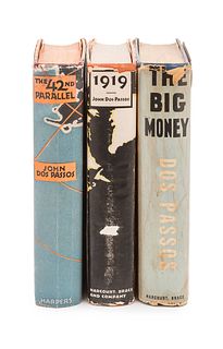 DOS PASSOS, John (1896-1970). A set of FIRST EDITIONS of Dos Passos's U.S.A. trilogy, comprising: 