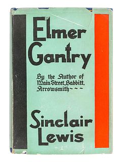 LEWIS, Sinclair (1885-1951). Elmer Gantry. New York: Harcourt, Brace and Company, 1927.