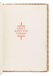 STEINBECK, John (1902-1968). Saint Katy the Virgin. Mount Vernon, New York: The Golden Eagle Press for Covici-Friede, 1936.