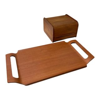 Wood Tray And Wooden Bottle Holder