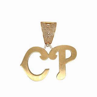 14K "CP" Diamond Pendant