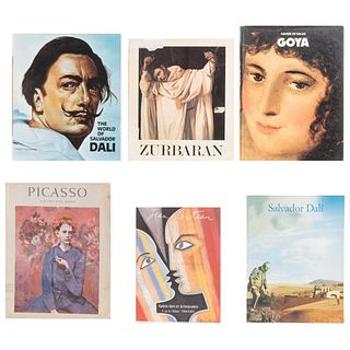 LIBROS SOBRE ARTE ESPAÑOL Y FRANCÉS. a) Goya.  b) Zurbarán 1598 - 1664. c) The World of Salvador Dalí. Piezas: 6.