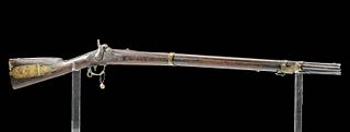 1849 American Wood, Brass Percussion Mississippi Rifle