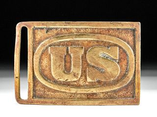 1870s American Brass Buckle - US Military Indian Wars