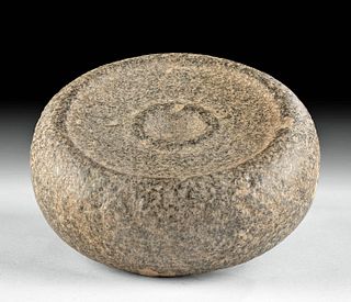 Mississippian Granite Stone Double-Cup Discodial