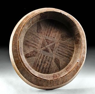19th C. Ethiopian Gurage Wood Platter for Injera