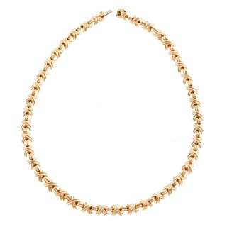 A Tiffany & Co Signature "X" Necklace in 18K