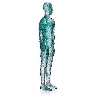 DAN ROTHENFELD Tall figural glass sculpture
