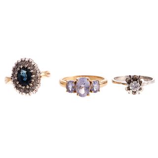 A Collection of Three Rings in 18K Gold