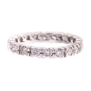 A Diamond Eternity Band in 14K White Gold