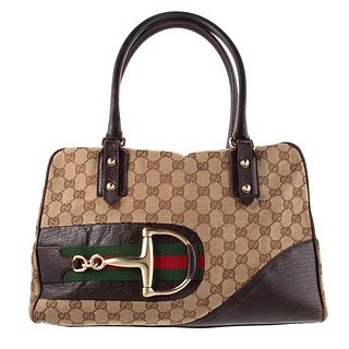 A Gucci Horsebit Boston Bag