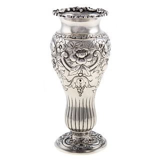 Tiffany & Co. Sterling Repousse Vase