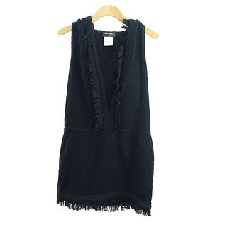 Chanel Black Terrycloth Dress