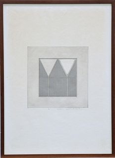 GORDON HOUSE (1932-2004), TRIANGLES WITHIN A SQUARE, proof,