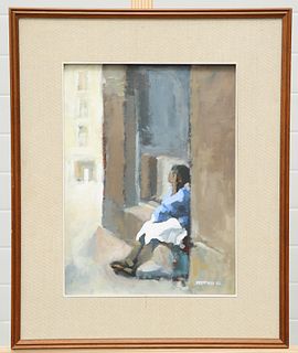 DAVID STEFAN PRZEPIORA (POLISH, BORN 1944), GIRL SITTING IN