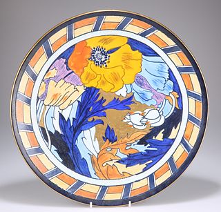 A WOOD & SONS POTTERY CHARGER, DESIGNED BY CHARLOTTE RHEAD,