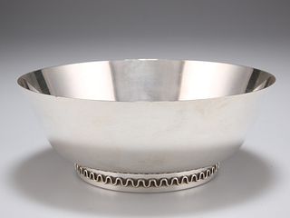 GEORG JENSEN
 A DANISH STERLING SILVER BOWL, DESIGNED BY SI
