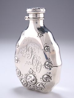 TIFFANY & CO.
 AN AMERICAN STERLING SILVER FLASK, c.1900, s
