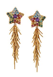 A PAIR OF GEM-SET DAY AND NIGHT EARRINGS, BY H. STERN, desi