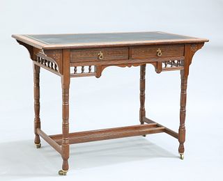 A MAHOGANY WRITING DESK, BY GILLOWS, LAST QUARTER OF 19TH C