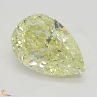 2.50 ct, Natural Fancy Light Yellow Even Color, SI1, Heart cut Diamond (GIA Graded), Unmounted, Appraised Value: $35,300 