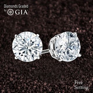 4.27 carat diamond pair Round cut Diamond GIA Graded 1) 2.12 ct, Color D, VS1 2) 2.15 ct, Color D, VS1. Unmounted. Appraised Value: $164,500 
