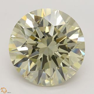12.03 ct, Natural Fancy Light Brownish Greenish Yellow Even Color, SI1, Round cut Diamond (GIA Graded), Unmounted, Appraised Value: $399,300 