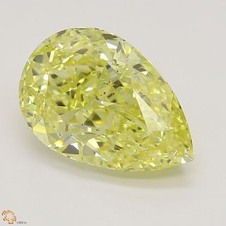 2.01 ct, Natural Fancy Intense Yellow Even Color, SI1, Heart cut Diamond (GIA Graded), Unmounted, Appraised Value: $43,200 