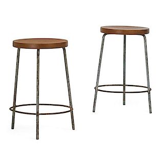 PIERRE JEANNERET Pair of stools, Chandigarh