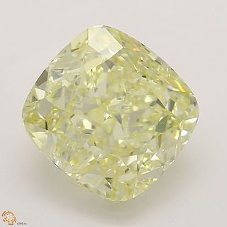 1.70 ct, Natural Fancy Yellow Even Color, VVS2, Cushion cut Diamond (GIA Graded), Unmounted, Appraised Value: $24,700 