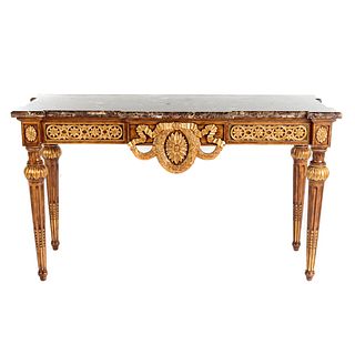 Maitland-Smith Louis XVI Style Marble Top Console
