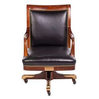 Classical Style Mahogany Swivel Desk Chair