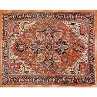 Antique Heriz Carpet, Persia, 9.7 x 12.3
