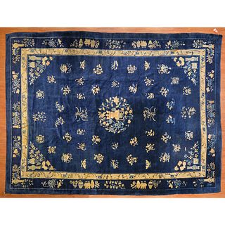 Antique Peking Carpet, China, 9.11 x 13.3