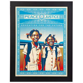 Shepard Fairey. "Peace and Justice-Haiti"
