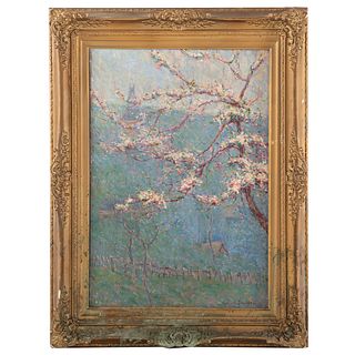 Wynford Dewhurst. Flowering Tree in Landscape, oil