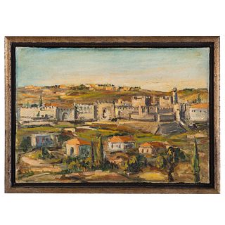 Zvi Raphaeli. "Jerusalem," oil on canvas