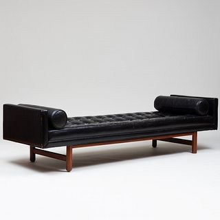 Leather Chaise, Attributed to Dunbar
