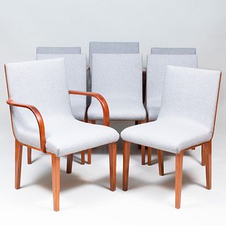 Set of Eight Scandinavian Mahogany Dining Chairs