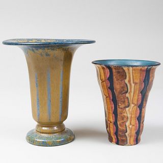 Two Rookwood Pottery Glazed Flaring Vases