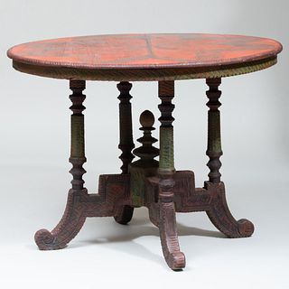 Carved and Painted Center Table