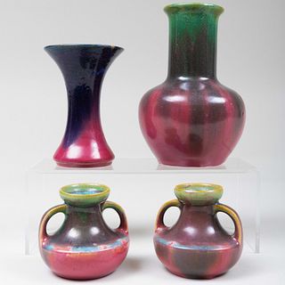 Group of Four Fulper Pottery FlambÃ© Glazed Tablewares