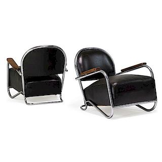 K.E.M. WEBER Pair of low lounge chairs