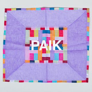 After Nam June Paik (1932-2006): Bag; Towel; and Kimono