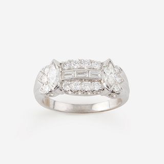 A diamond and platinum ring,