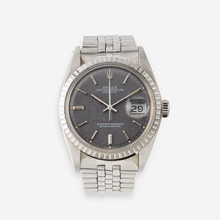 A stainless steel automatic, bracelet wristwatch with date, Rolex, Datejust, circa 1973