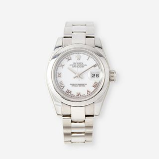 A ladies stainless steel automatic, bracelet wristwatch with date, Rolex, Datejust