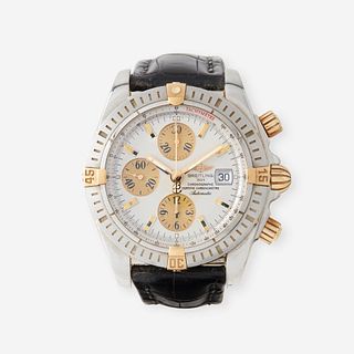 A stainless steel automatic, chronograph, strap wristwatch with date, Breitling,