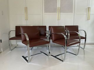 Knoll Brno Flat Bar Chairs - Set Of 6 - STAMPED